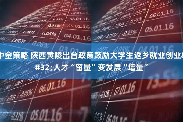 中金策略 陕西黄陵出台政策鼓励大学生返乡就业创业 人才“留量”变发展“增量”